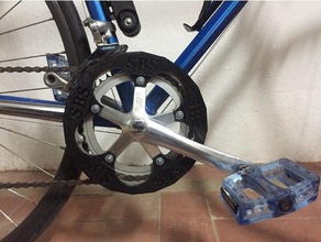 protector plato bicicleta carretera 53-42t 130mm Rennrad plate sport im freien 3d print model - Mito3D
