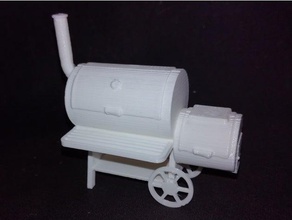 smoker food drink barbeque cooking grill pulled pork steam 3d print model - Mito3D