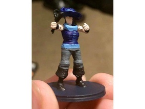 pirate girl brinquedos jogos dnd em miniatura marinheiro estilingue 3d print model - Mito3D