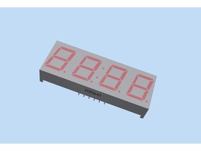 modelo 4x7seg indicador led de 19 mm 50 la electrónica De 7 segmentos pantalla 3d print model - Mito3D