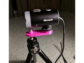 einfache Montage auf dem Stativ lifecam cinema Kamera 3d print model - Mito3D