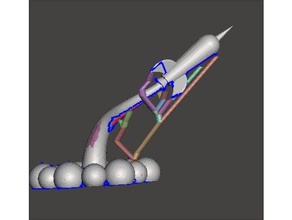 wonky foguete todos uma impressão veículos meshmixer modelo de foguetes suporte 3d print model - Mito3D
