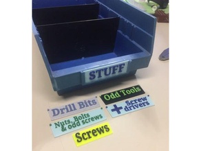 quantum economy shelf bin label tool holders boxes tag 3d print model - Mito3D