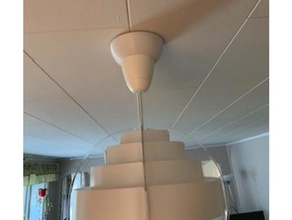 plafond de la coupe l'extension lampes d'autres lumière au couvrir sonoff ikea ikeahack hack lampe base enceinte 3d print model - Mito3D