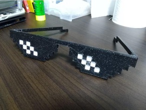thug life occhiali da sole fai te 3d print model - Mito3D