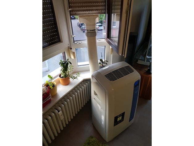 aircon Auspuff-adapter Haushalt airconditioner Fenster 3D print model - Mito3D