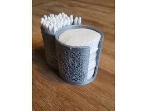 kap pamuk tomurcukları yastıkları banyo bakım pedler ev voronoi 3d print model - Mito3D