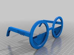my customized glasses happy 3d print model - Mito3D