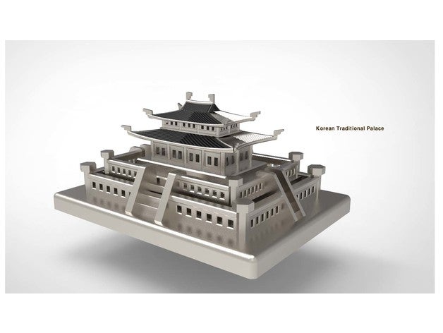 koreanische traditionelle Palast-Architektur - Spielzeug Spiele 3d-Modellierung Kunst Niedlich Dekoration design display dollhouse doll house Spaß mini der Miniatur scale modeling Sache Architekten 3D print model - Mito3D