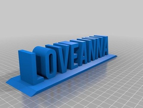 loveanna text other 3d print model - Mito3D