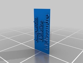 pancarte 3d impressão testes 3d print model - Mito3D