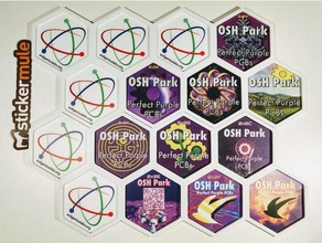 hexagonal marco de osh parque hexbin pegatinas decoración contenedor oshpark oshw 3d print model - Mito3D