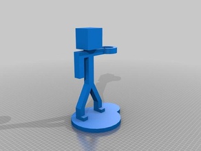stick figure diş fırçası tutucu 3d baskı banyo aksesuarları 3d print model - Mito3D