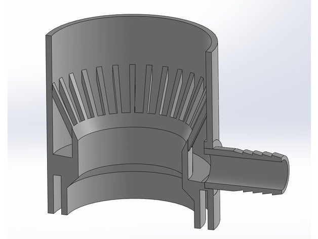 recuperatore di acqua piovana 80mm tubo all'aperto giardino recupero 3D print model - Mito3D