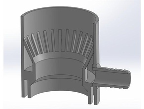 récupérateur d'eau de pluie 80 mm tuyau plein air jardin récupération 3d print model - Mito3D