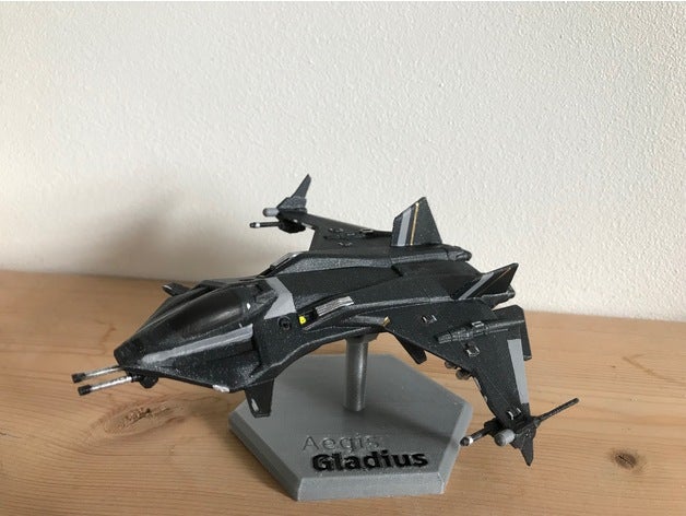 star citizen aegis gladius standbase Fahrzeuge Raumschiff 3D print model - Mito3D