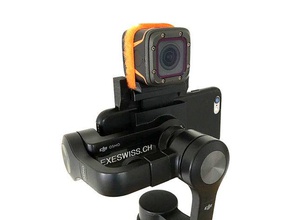 dji osmo monte foxeerbox telefono insieme la fotocamera foxeer box scatola di montaggio smarthphone smartphone topmount 3d print model - Mito3D