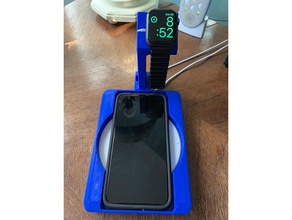 iphone xs max wireless charger pad móvil apple watch de pie aw4 belkin boostup iphonexmax qi cargador inalámbrico 3d print model - Mito3D