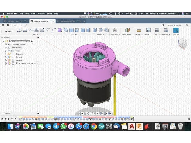 centrifugal pump brushless motor engineering 3d printer anet meccanical micro pla water 3D print model - Mito3D