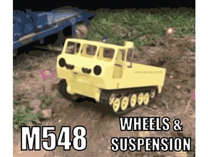 m548 ruedas de suspensión rc vehículos militar vehículo modelo escala tanque a 3d print model - Mito3D