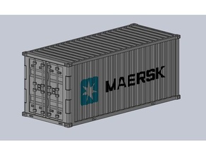 container 20 ft contenitori 3d print model - Mito3D