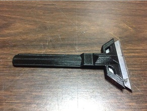 razor blade holderscraper 3d printer accessories tools bed scraper holder 3d print model - Mito3D