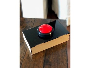 découpé au laser boîte énorme adafruit bouton arcade l'électronique 3d print model - Mito3D
