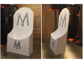 Prospekthalter mops-Mütter Kinder im Vorschulalter Zeichen logos display stand 3d print model - Mito3D