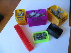 paramétrique jeton bin jouet jeu accessoires de plateau des jeux société inserts organisatrice cubgos openscad titulaire 3d print model - Mito3D