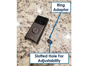 ze anillo de vídeo timbre la puerta adaptador al aire libre jardín ingeniero ingeniería campana zacarias zacariaseningeering 3d print model - Mito3D
