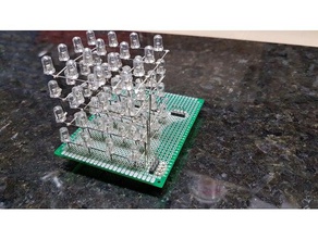 4x4x4-led-array spacing block Elektronik 3d print model - Mito3D