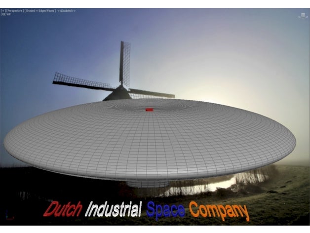 holandês espaço industrial da empresa 01 a arte drone nave espacial 3D print model - Mito3D