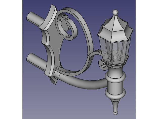 modelo walllamp h0 187 de los edificios estructuras trenes del calle 3D print model - Mito3D