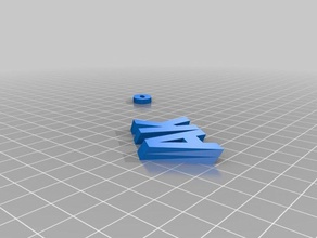 il mio personalizzato iamburnystext nome keyfob portachiavi organizzazione 3d print model - Mito3D