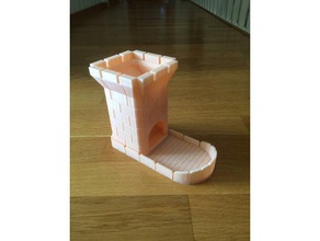 simple dice tower dungeons dragons tabletop 3d print model - Mito3D