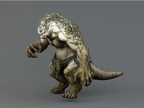 lagarto guerreiro criaturas 3d print model - Mito3D