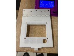 hinged hooked cr 10s lcd screen mount 3d printer accessories hanging hiding tuck back under table 3d print model - Mito3D