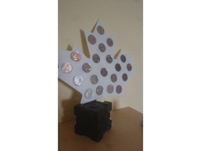 la feuille d'érable trimestre de sculpture sculptures 3d print model - Mito3D