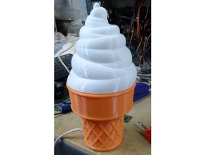ice cream cone de luz decoração 3d print model - Mito3D