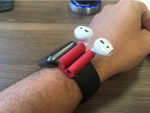 flexible airpods holder audio apple watch 3d print model - Mito3D