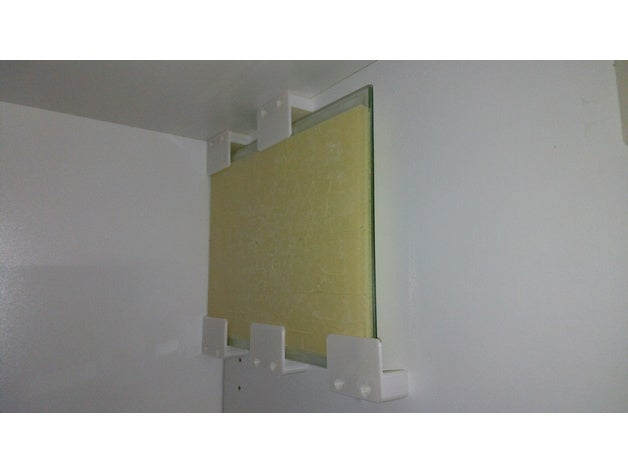 support mural de l'imprimante 3d lit feuilles verre accessoires 3D print model - Mito3D