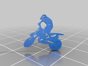 biker 2d sanat motoru tutuyor 3d print model - Mito3D