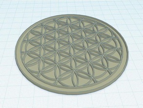 drink coaster geometric pattern deepened kitchen dining 3d print model - Mito3D