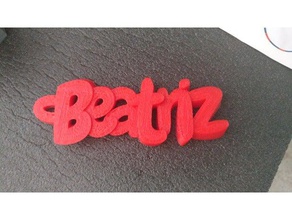 beatriz keyring llavero Schlüsselanhänger angepasst 3d print model - Mito3D