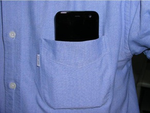 smart phone, pocket morsetto mobile la camicia smartphone 3d print model - Mito3D