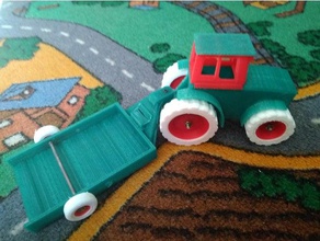 john deere tractor trailer reinforced reforzado toys games farmer remolque 3d print model - Mito3D