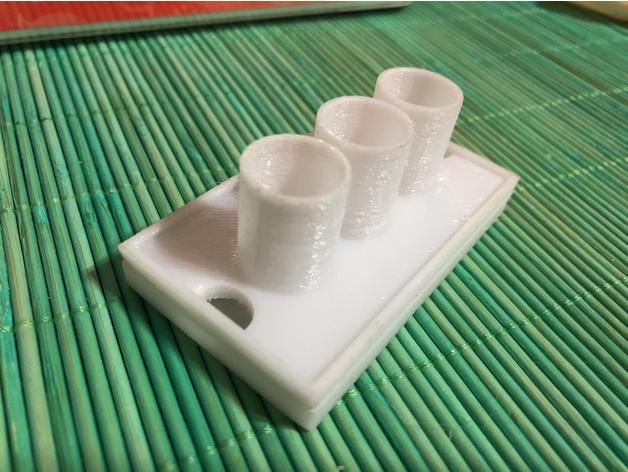 porta spazzolini con vaschetta di raccolta acqua bagno 3dprovins titolare portaspazzolini spazzolino da denti 3D print model - Mito3D