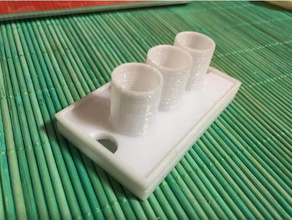 porta spazzolini con vaschetta di raccolta acqua Bad 3dprovins Halter portaspazzolini Zahnbürstenhalter 3d print model - Mito3D