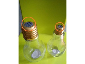 konvertieren Birne geformte Flasche in salt shaker convertir botella forma bombilla salero Küche Essen Glühbirne Salzstreuer 3d print model - Mito3D