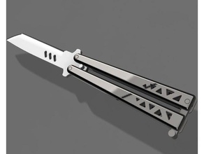 couteau papillon balisong pratique accessoires de jeu couteaux 3d print model - Mito3D
